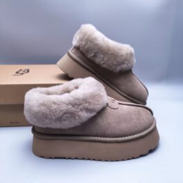 UGG Sheep Fur Integrated Snow Boots 2661 Antelope Brown Thick Bottom Flip Fur Style One Step Lazy Women's Shoes in Stock 35-40 Sizes