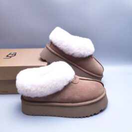 UGG sheep fur integrated snow boots 2661 chestnut thick soled suede style one foot lazy shoes in stock size 35-40