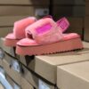 UGG sheepskin 1112258 disco velvet sandals pink spot