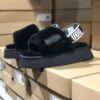 UGG sheepskin integrated 1112258 Disco Velvet Sandals Black Spot