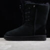 UGG sheep fur integrated snow boots 9696 star willow Ding boots lace up women's boots black 36-40