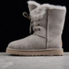 UGG sheep fur integrated snow boots 9696 star willow Ding boots lace up women's boots goat gray 36-40