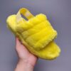 UGG sheepskin fur slippers 1095119 indoor slippers light yellow Fluff Yeah Slide Fluff Yeah Slide 35-41 size