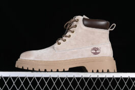 [TB10068BEIGE]-[TIMBERLAND OUTDOOR MID TOP CASUAL RHUBARB BOOTS SERIES GREY/BLACK]