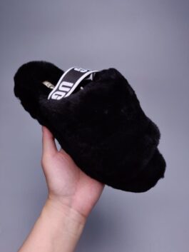 UGG sheepskin fur slippers 1095119 indoor slippers black Fluff Yeah Slide Fluff Yeah sandals indoor slippers 35-43 size