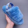 UGG wool integrated snow boots 1005119 Rongye sandals new color indoor slippers sky blue spot 36-41 size