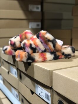 UGG wool integrated snow boots 1005119 Rongye sandals new color matching graffiti spot