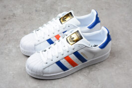 [B34310]-[AD SUPERSTAR EAST RIVER RIVAL WHITE/BLUE/ORANGE]-[WOMAN:36-39 1/3]-[MAN:40-44]-[OG00124]