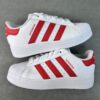 Adidas Superstar IF8067 white and red thick sole