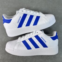 Adidas Superstar IF8068 white and blue thick sole