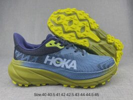 Hoka One One Challenge 7-10 Outer Space Blue Lemon Yellow 40-45# ??with half size