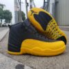 Air Jordan 12 Black/Yellow Official Correct Version Men's Shoes Sizes 40-47
